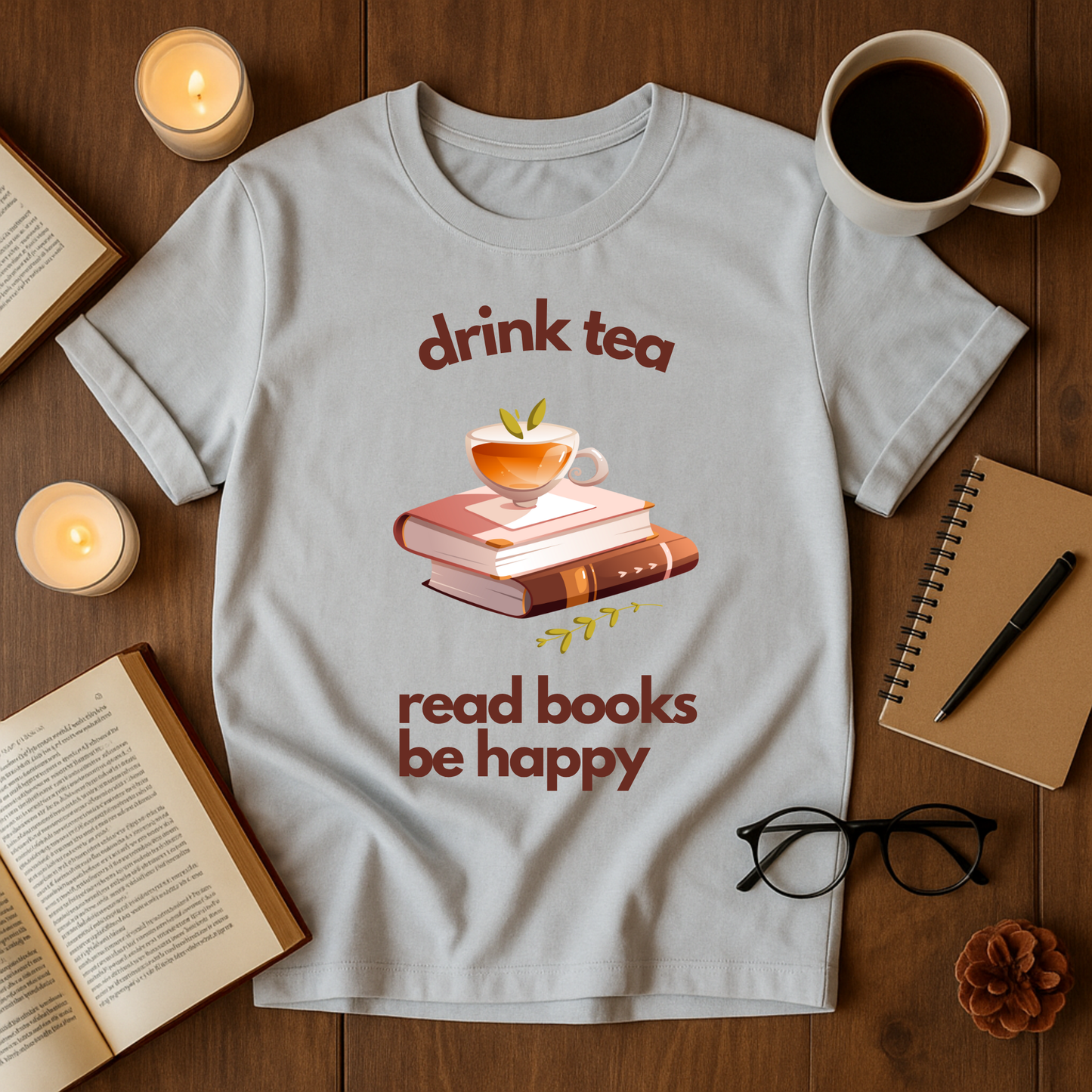 Drink Tea, Read Books Be Happy Softstyle T-Shirt