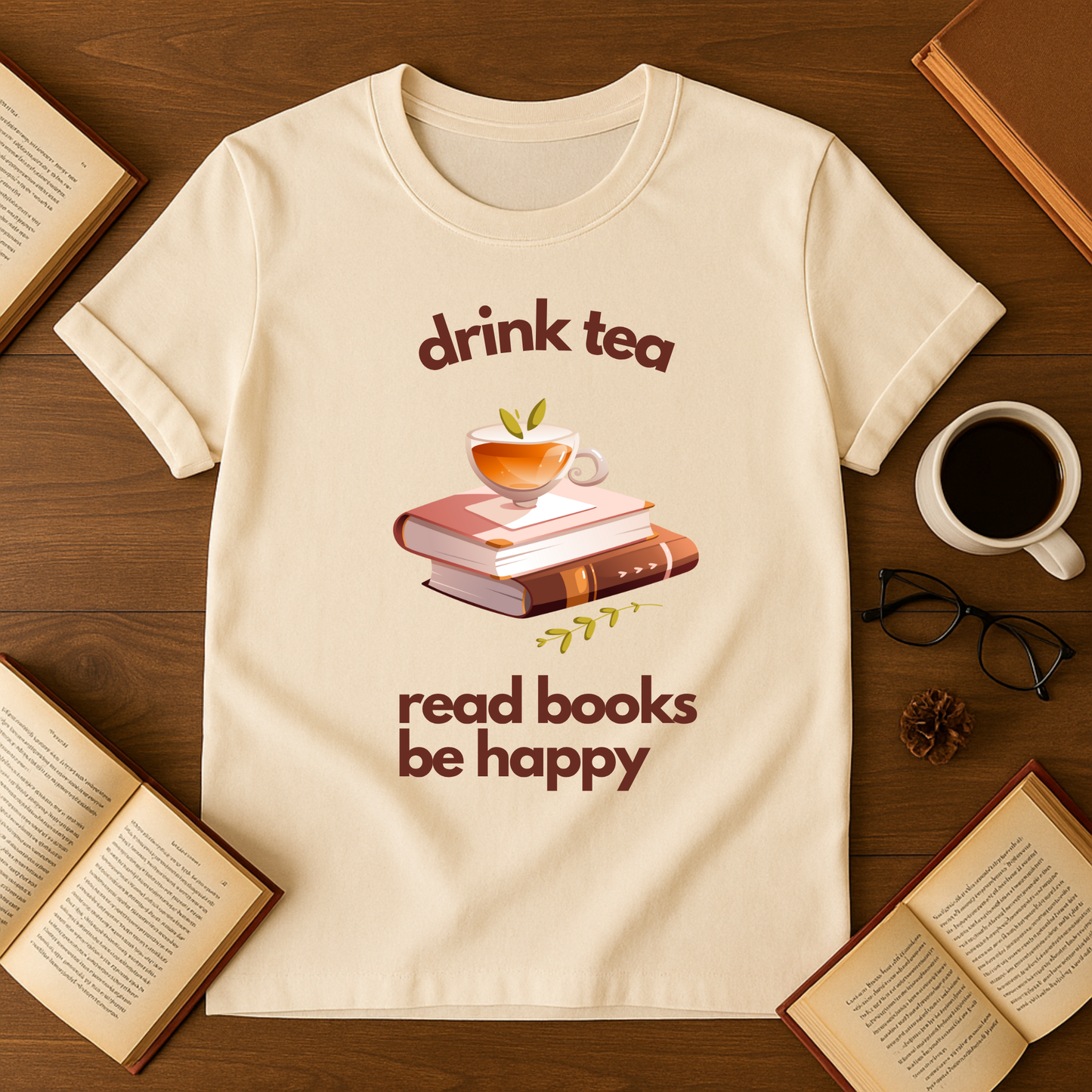 Drink Tea, Read Books Be Happy Softstyle T-Shirt