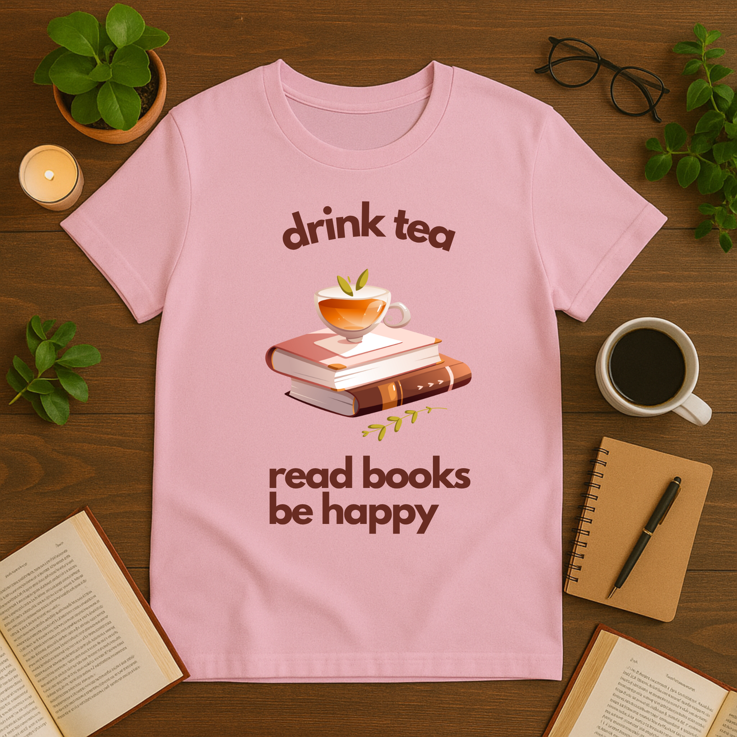 Drink Tea, Read Books Be Happy Softstyle T-Shirt