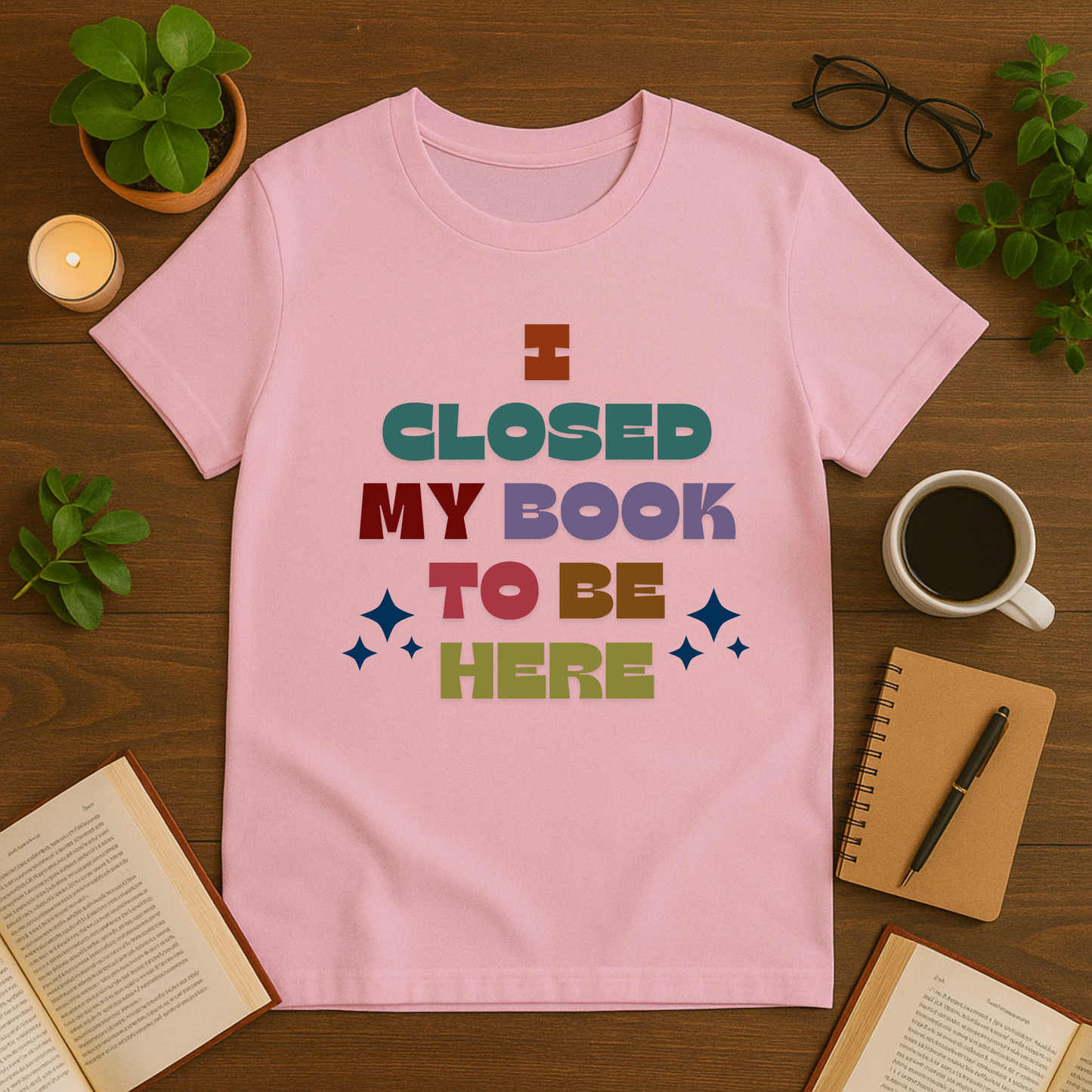 I Closed My Book To Be Here Softstyle T-Shirt