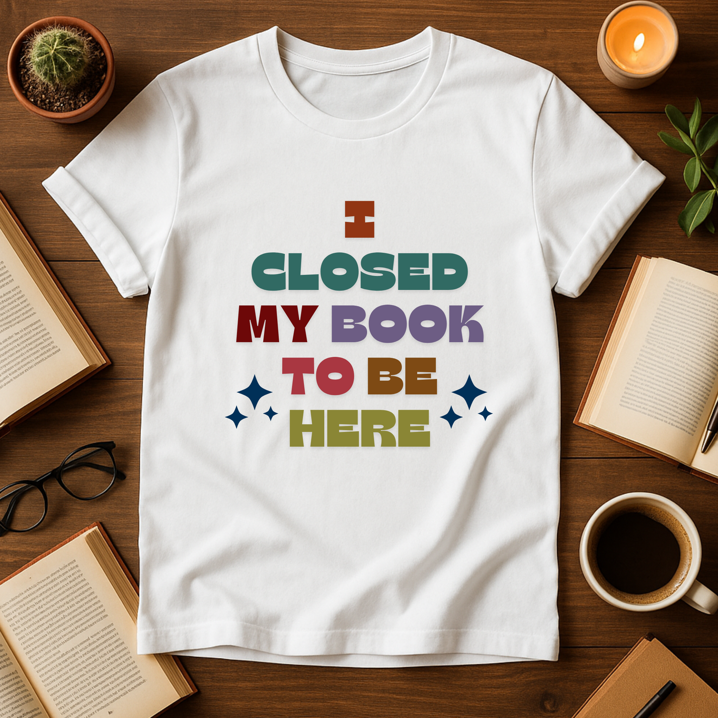 I Closed My Book To Be Here Softstyle T-Shirt