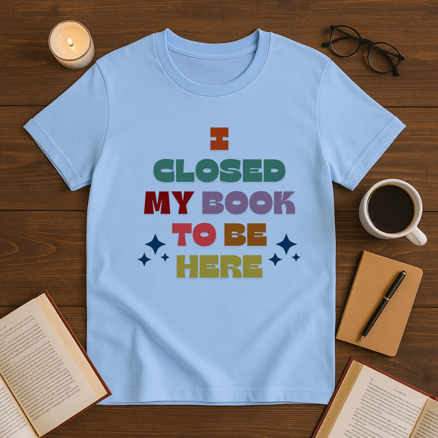 I Closed My Book To Be Here Softstyle T-Shirt