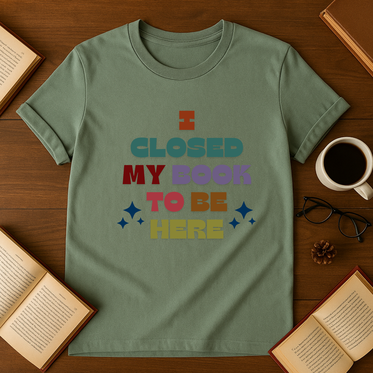 I Closed My Book To Be Here Softstyle T-Shirt