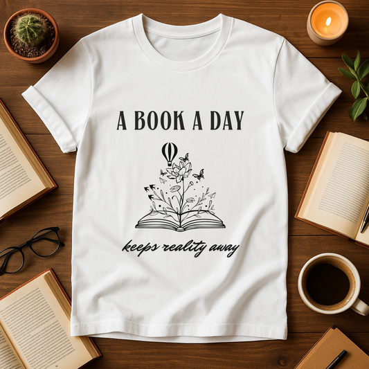 A Book a Day Keeps Reality Away Softstyle T-Shirt