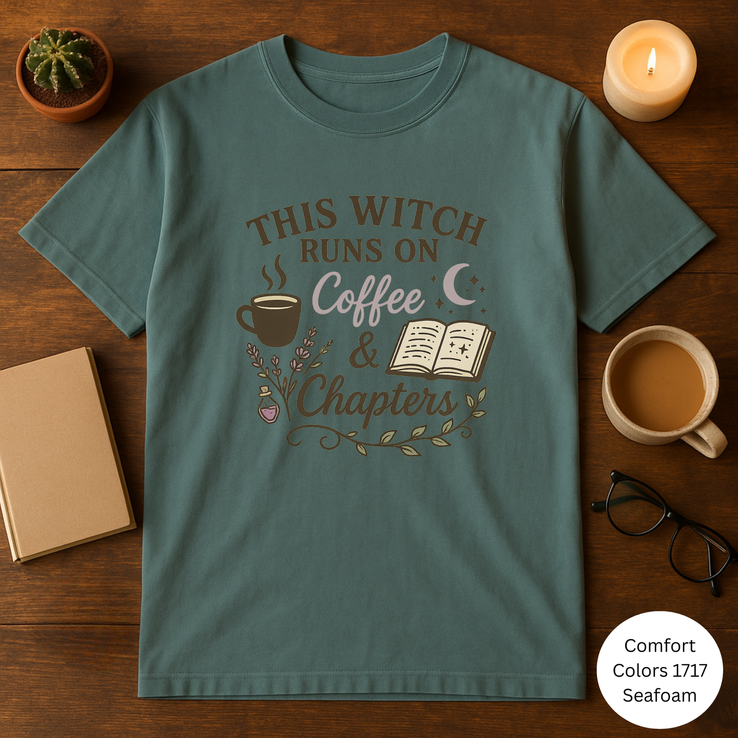 Witchy Coffee & Chapters T-Shirt