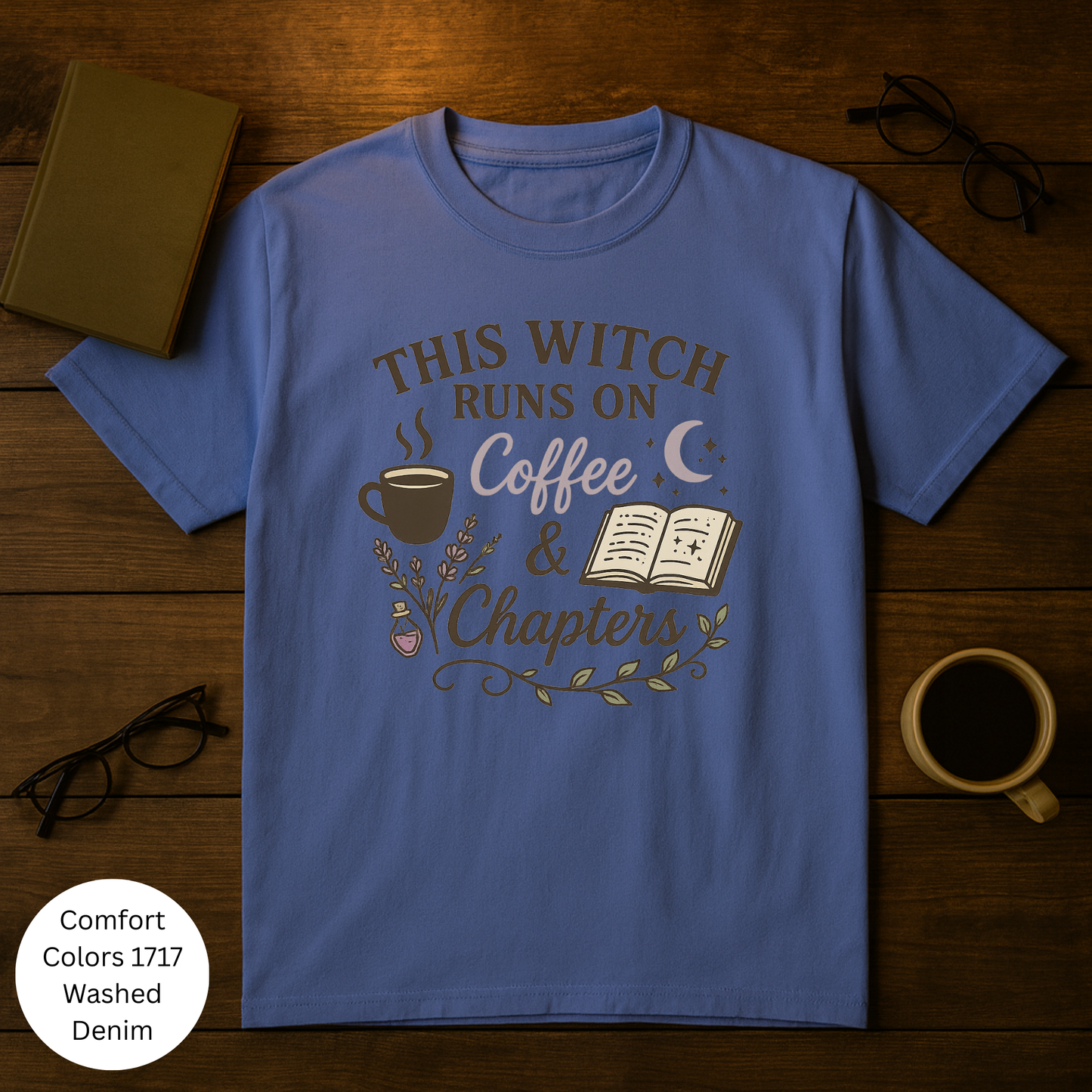 Witchy Coffee & Chapters T-Shirt