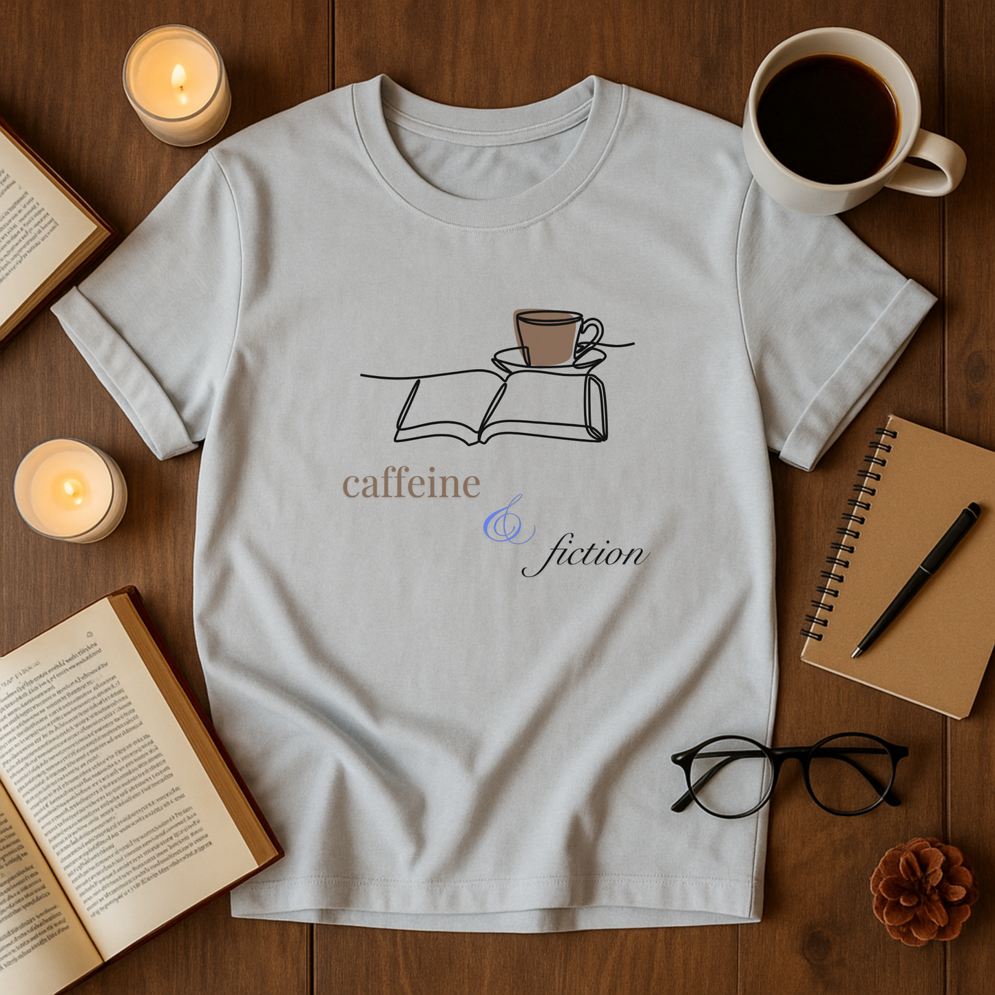 Caffeine & Fiction Softstyle T-Shirt