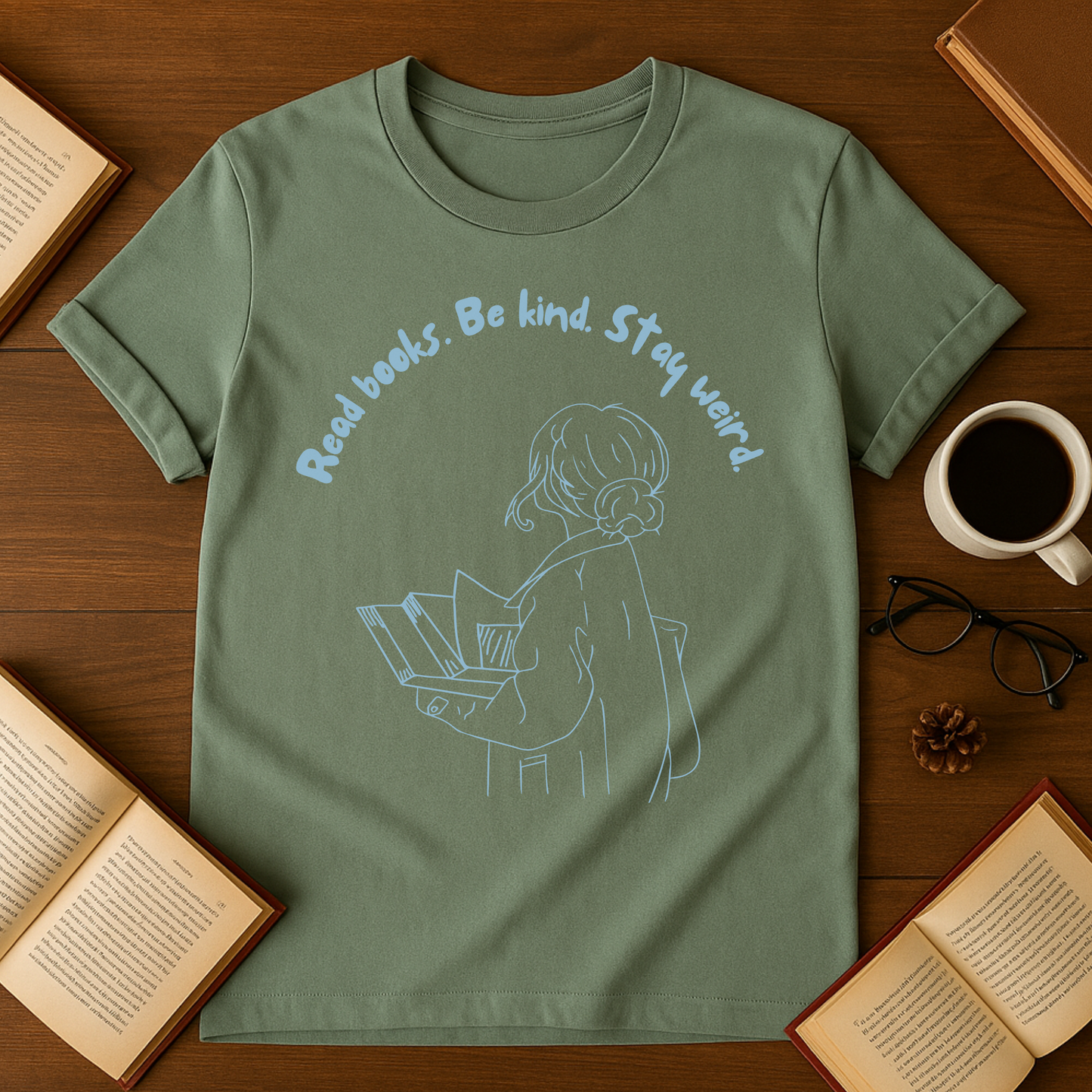 Read Books Be Kind Stay Weird Softstyle T-Shirt