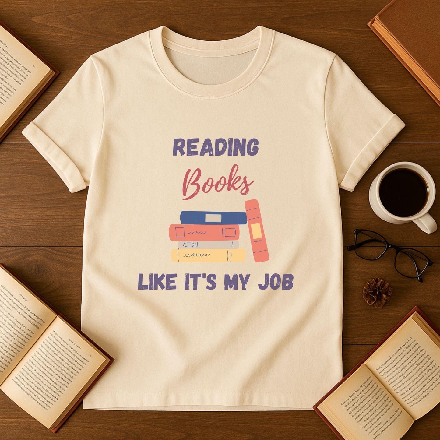Book Lover's Unisex Softstyle T-Shirt | Reading Books Like It's My Job