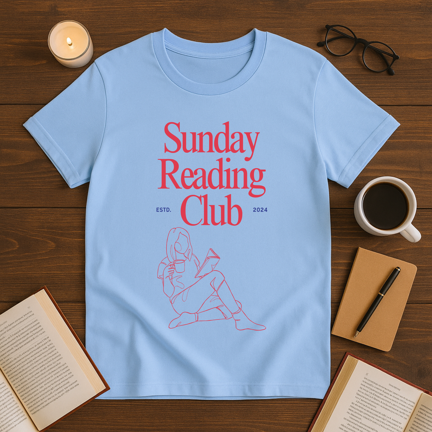 Sunday Reading Club Unisex Softstyle T-Shirt, Perfect for Book Lovers, Cozy Reading Days, Gift for Readers, Literary Apparel, Casual Style