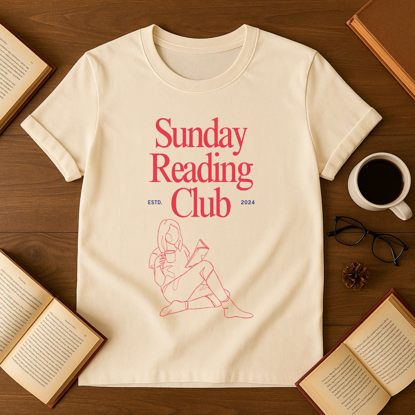 Sunday Reading Club Unisex Softstyle T-Shirt, Perfect for Book Lovers, Cozy Reading Days, Gift for Readers, Literary Apparel, Casual Style
