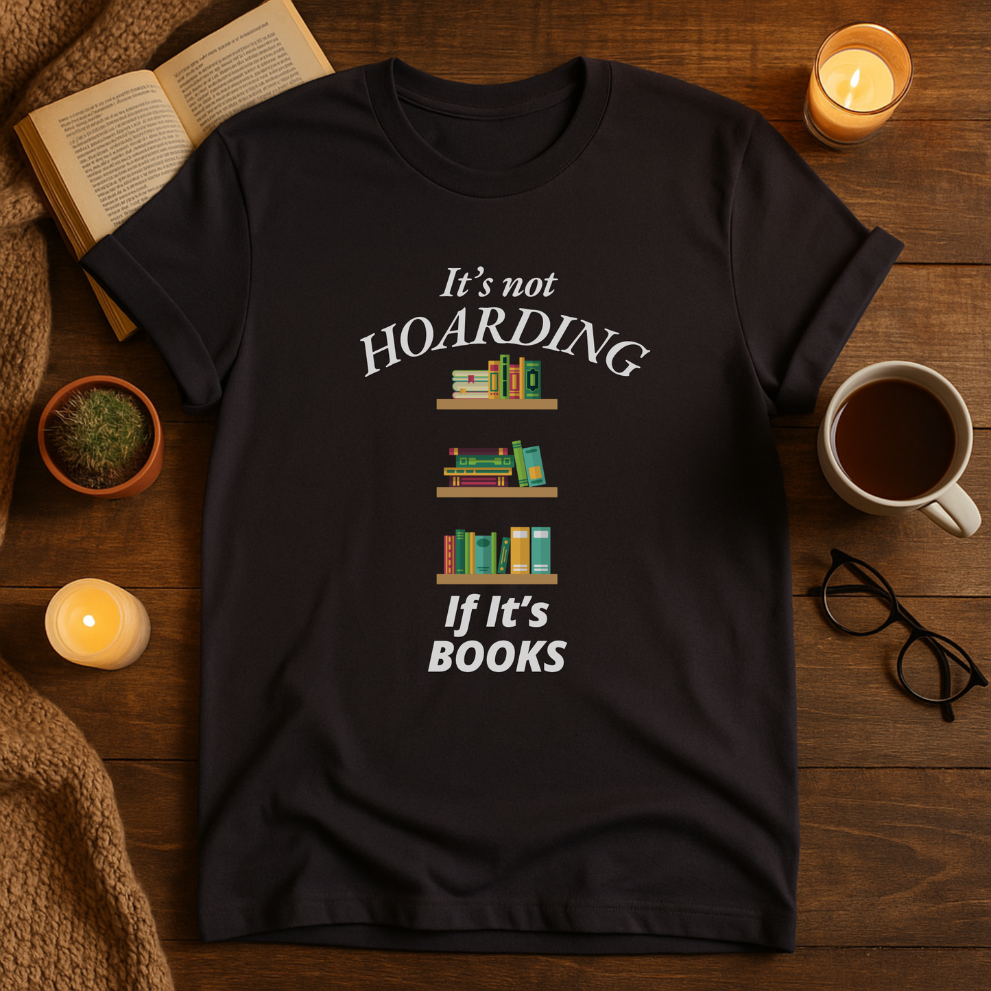 It's Not Hoarding If It's Books Softstyle T-Shirt - Casual Comfort for Every Occasion, Graphic Tee, Gift for Him, Her, Birthday, Summer Wear, Relaxed Fit