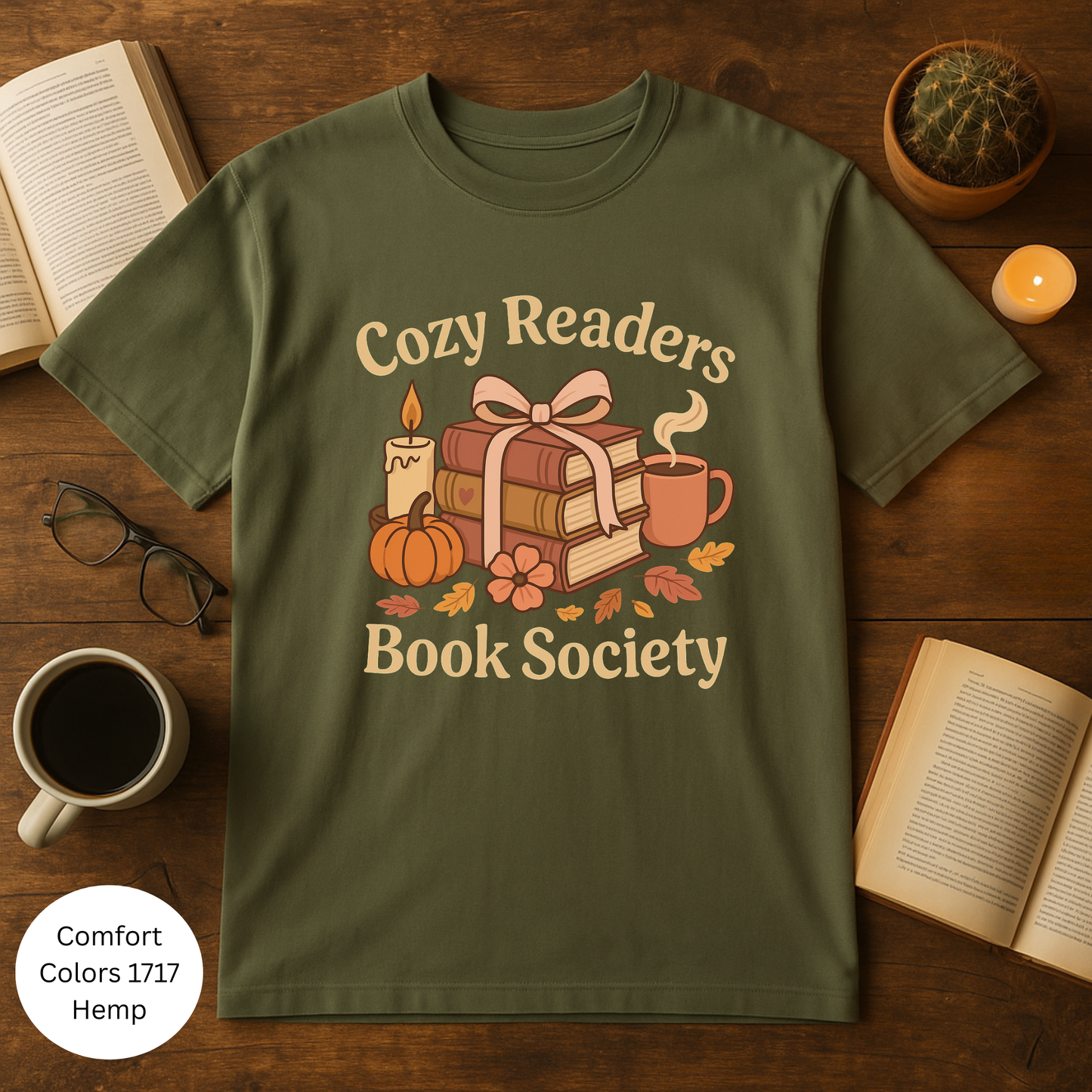Cozy Readers Book Society T-Shirt