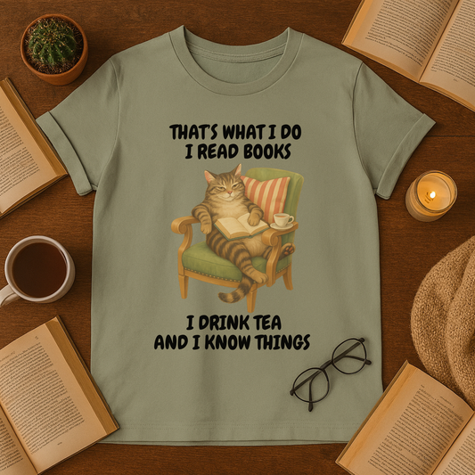 That's What I do I read books I drink tea and I know things Softstyle T-Shirt
