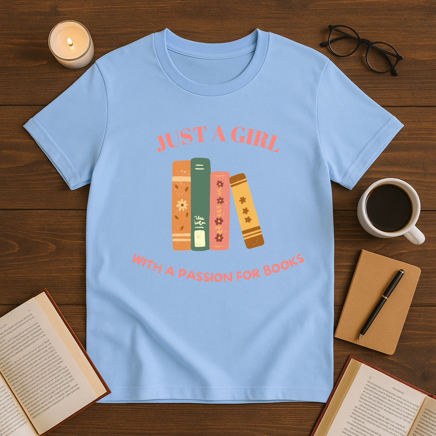 Just a Girl With a Passion for Books Softstyle T-Shirt