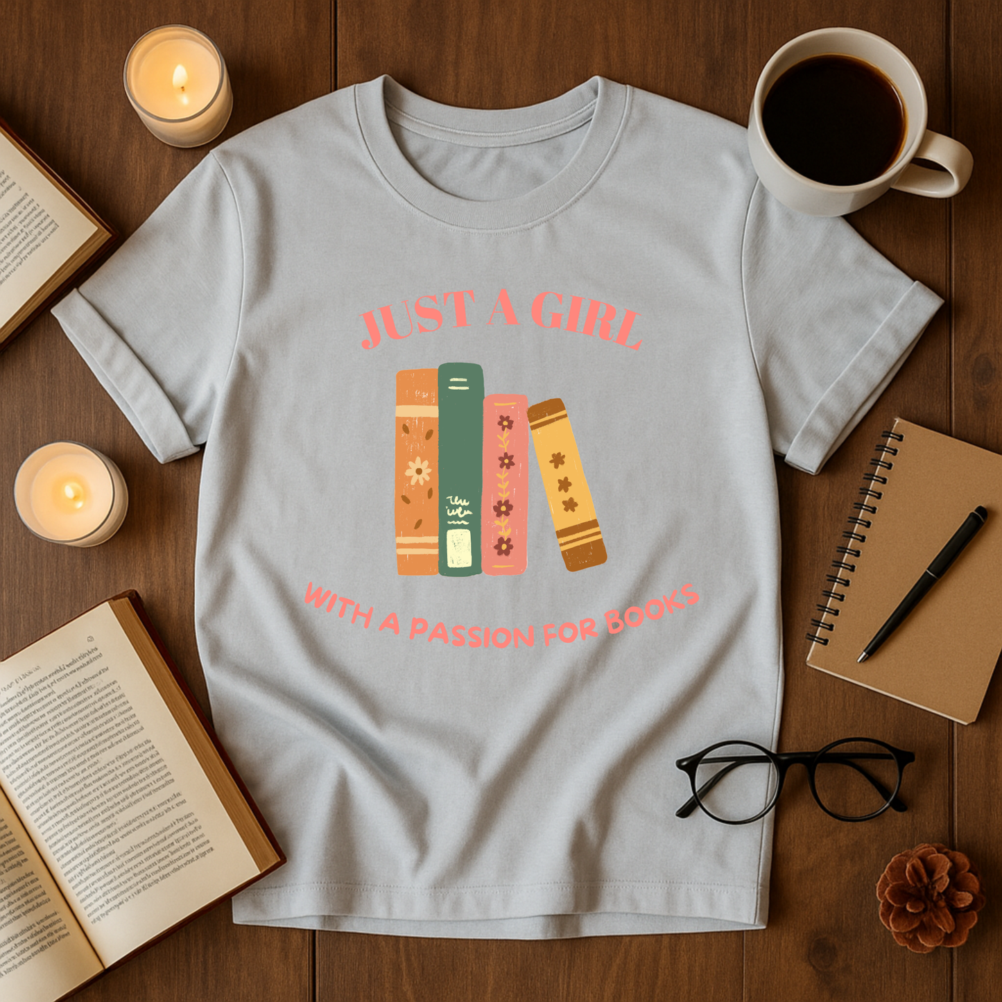Just a Girl With a Passion for Books Softstyle T-Shirt
