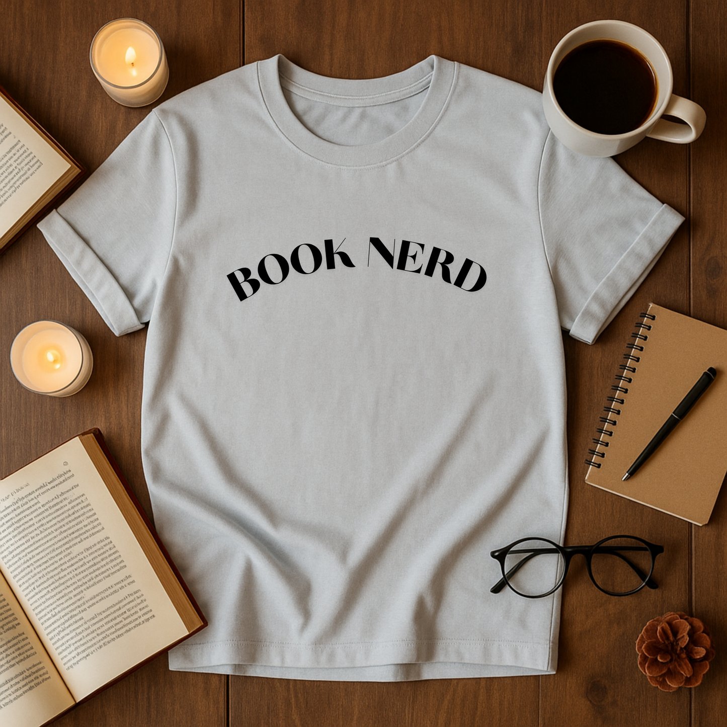 Book Nerd Text Softstyle T-Shirt
