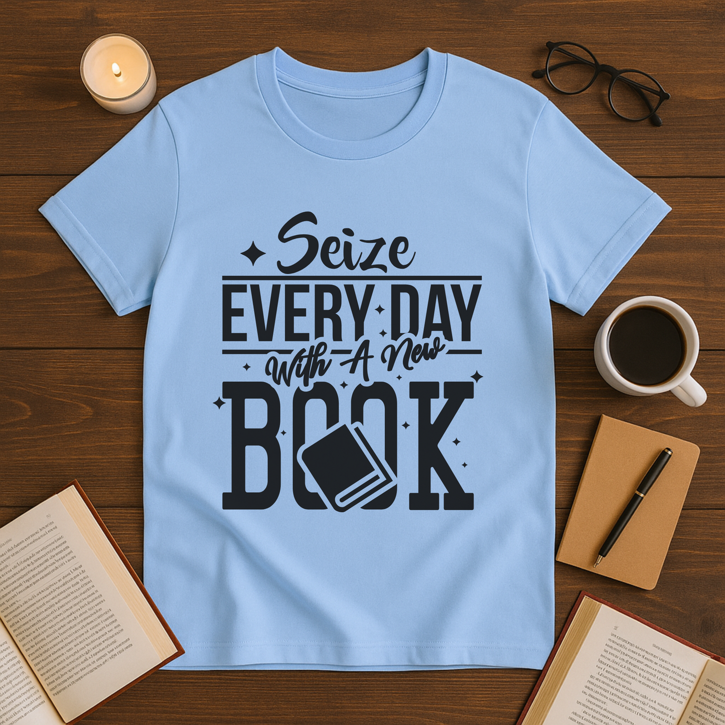 Seize Every Day With A New Book Softstyle T-Shirt