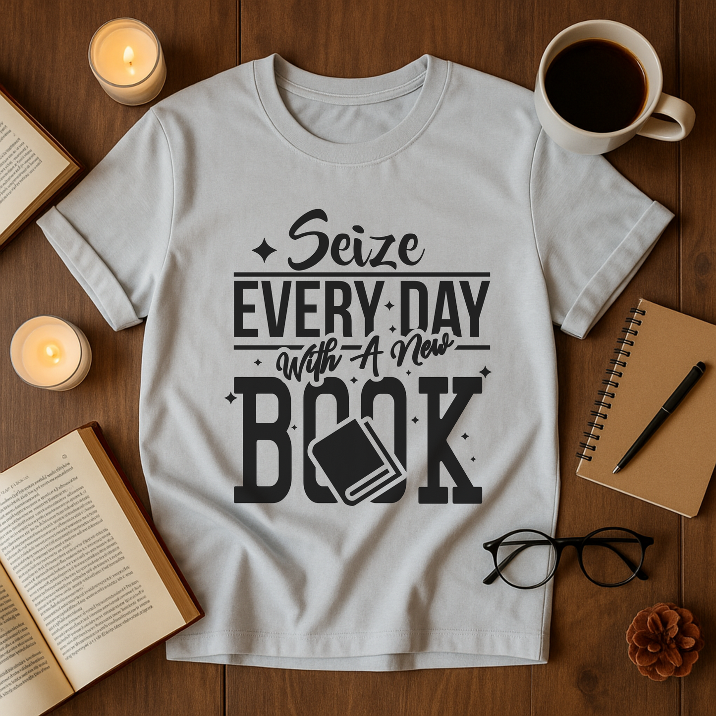 Seize Every Day With A New Book Softstyle T-Shirt