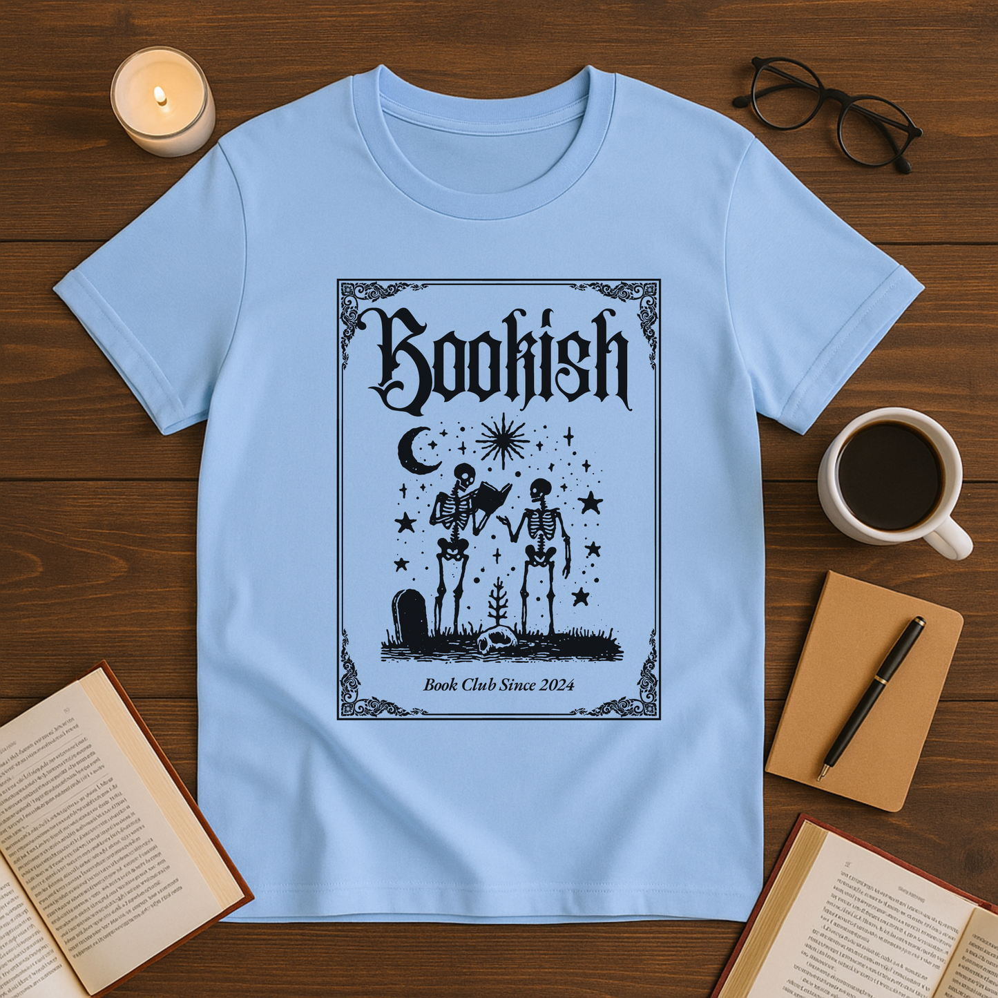 Skeleton Bookish Book Club Softstyle T-Shirt