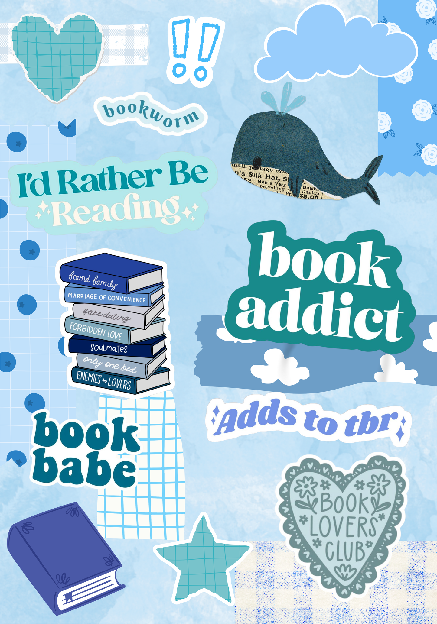 Kindle Sleeve | Blue Aesthetic | Instant Download