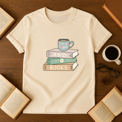 Cup of Coffee and Books Softstyle T-Shirt