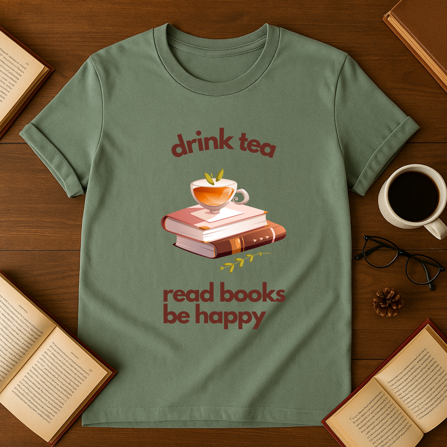 Drink Tea, Read Books Be Happy Softstyle T-Shirt