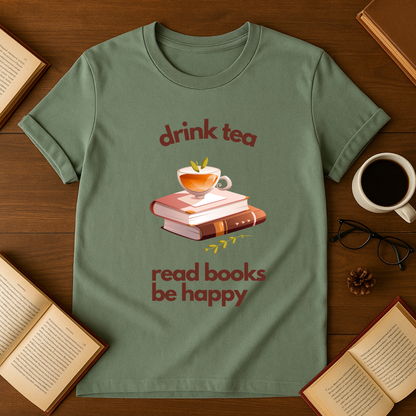 Drink Tea, Read Books Be Happy Softstyle T-Shirt