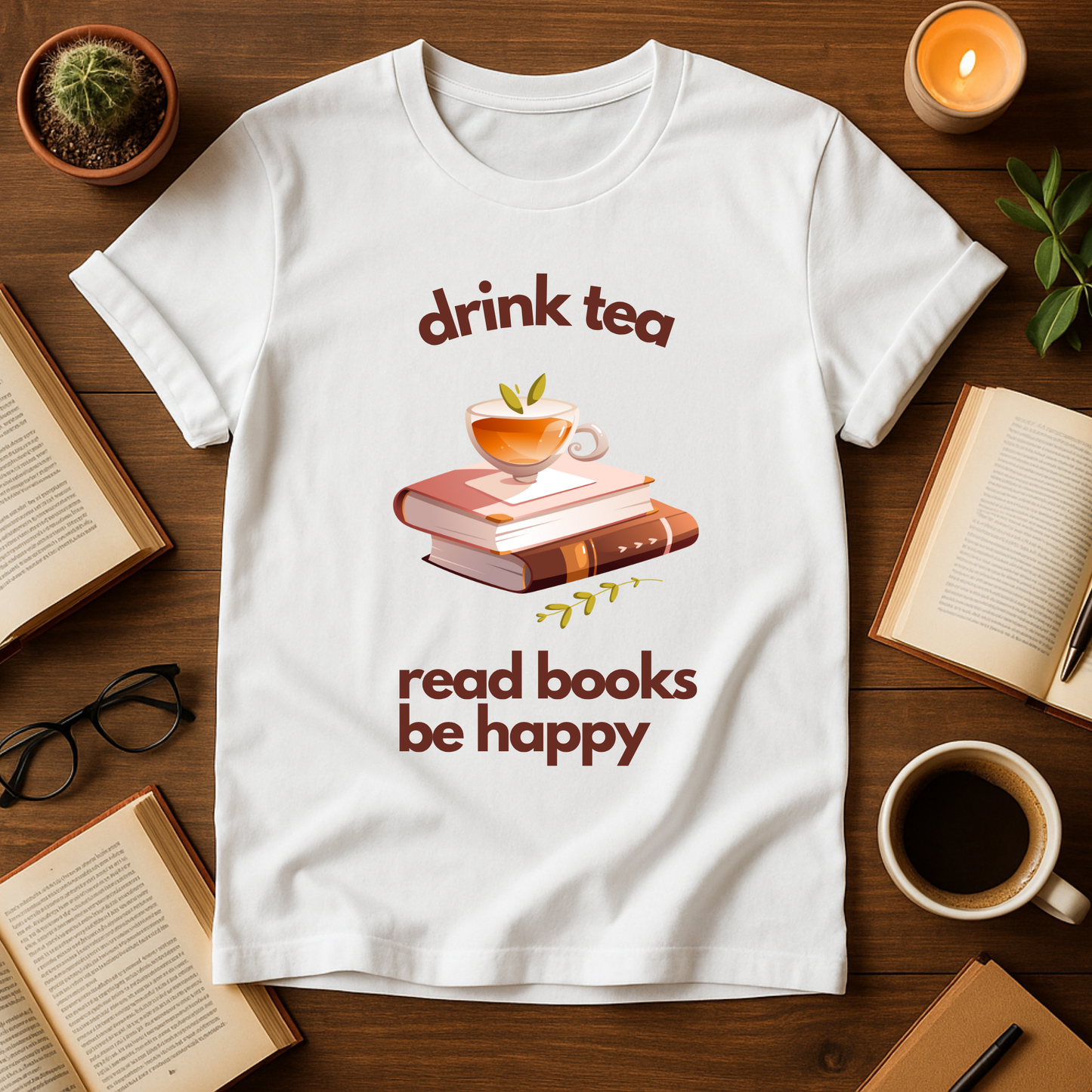 Drink Tea, Read Books Be Happy Softstyle T-Shirt