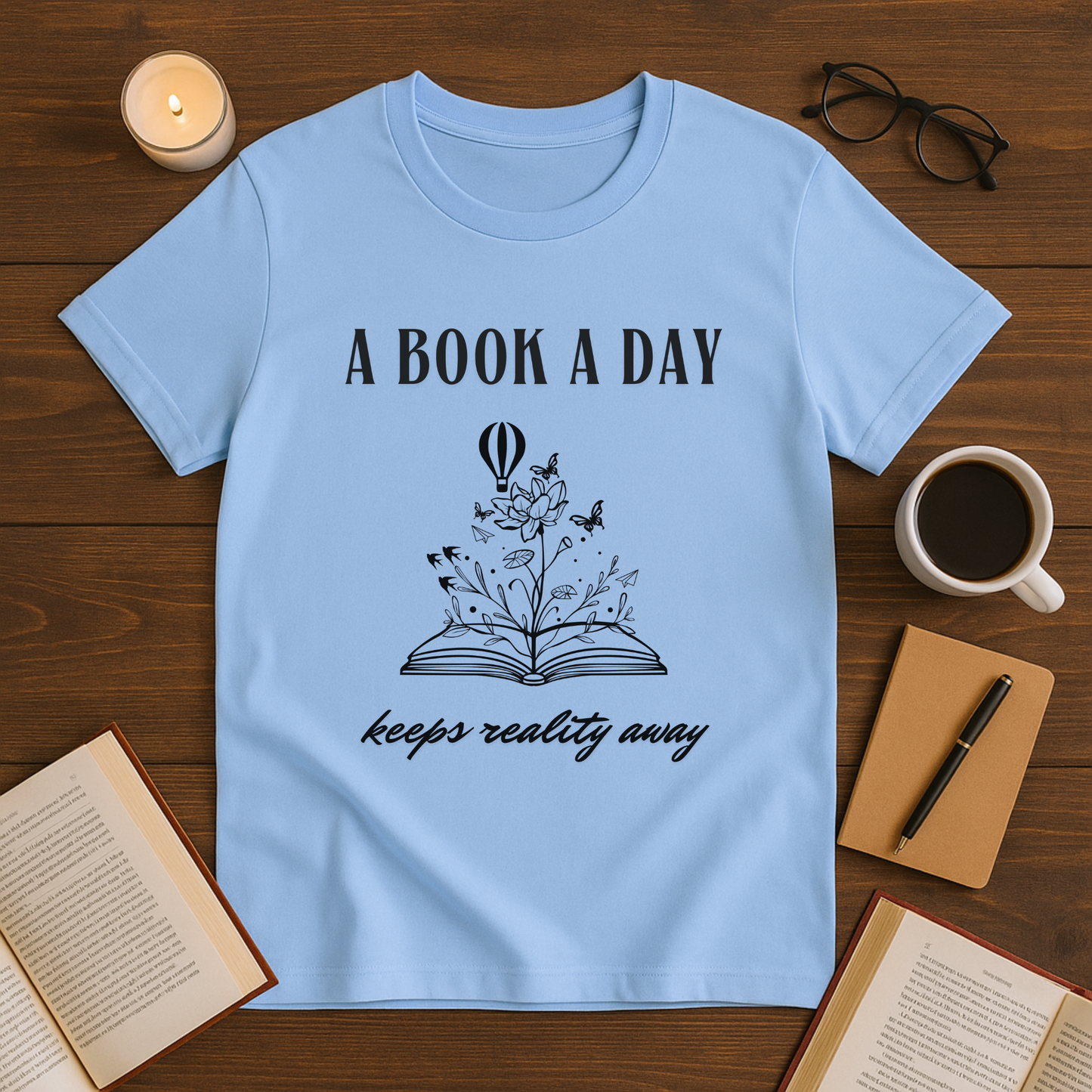 A Book a Day Keeps Reality Away Softstyle T-Shirt