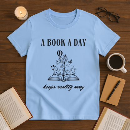 A Book a Day Keeps Reality Away Softstyle T-Shirt