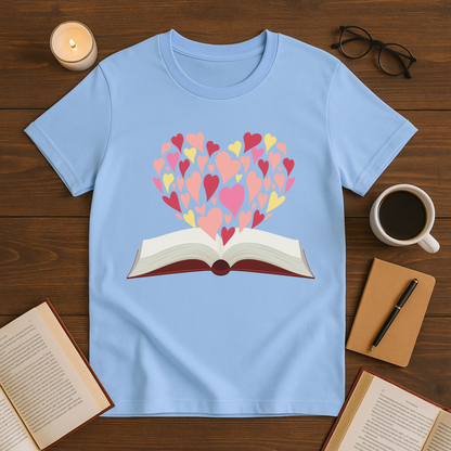Heart On Book Softstyle T-Shirt