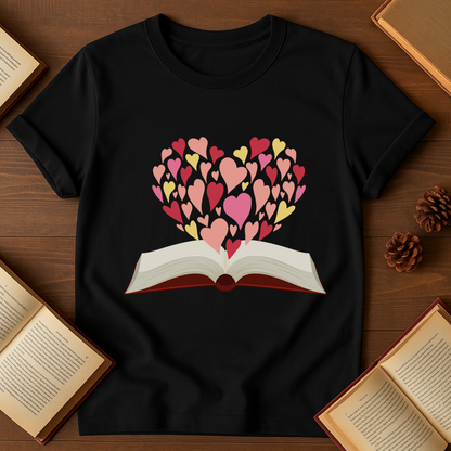 Heart On Book Softstyle T-Shirt