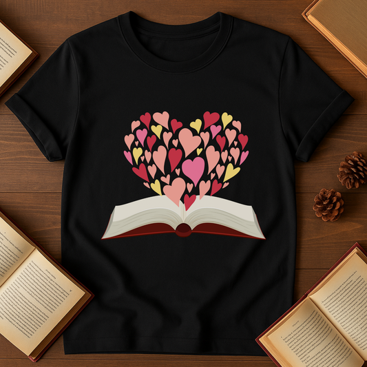 Heart On Book Softstyle T-Shirt