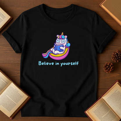 Believe In Yourself Unicorn Reading Softstyle T-Shirt
