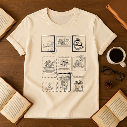 Books on stamps T-Shirt