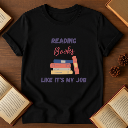 Book Lover's Unisex Softstyle T-Shirt | Reading Books Like It's My Job