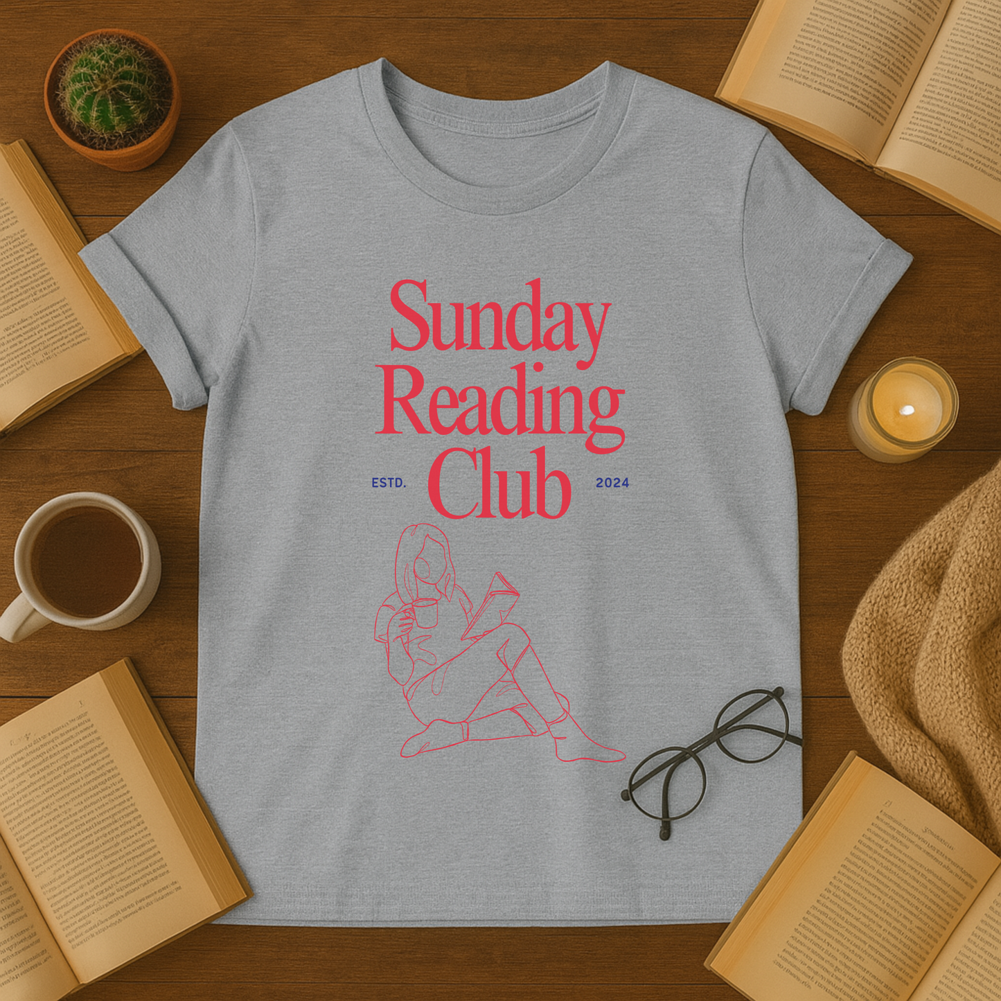 Sunday Reading Club Unisex Softstyle T-Shirt, Perfect for Book Lovers, Cozy Reading Days, Gift for Readers, Literary Apparel, Casual Style