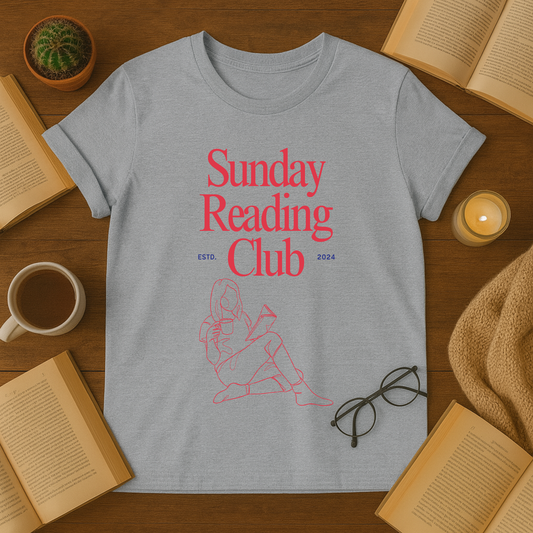 Sunday Reading Club Unisex Softstyle T-Shirt, Perfect for Book Lovers, Cozy Reading Days, Gift for Readers, Literary Apparel, Casual Style
