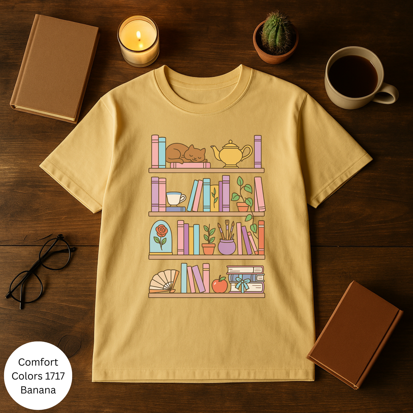Cozy Book Lover's T-Shirt