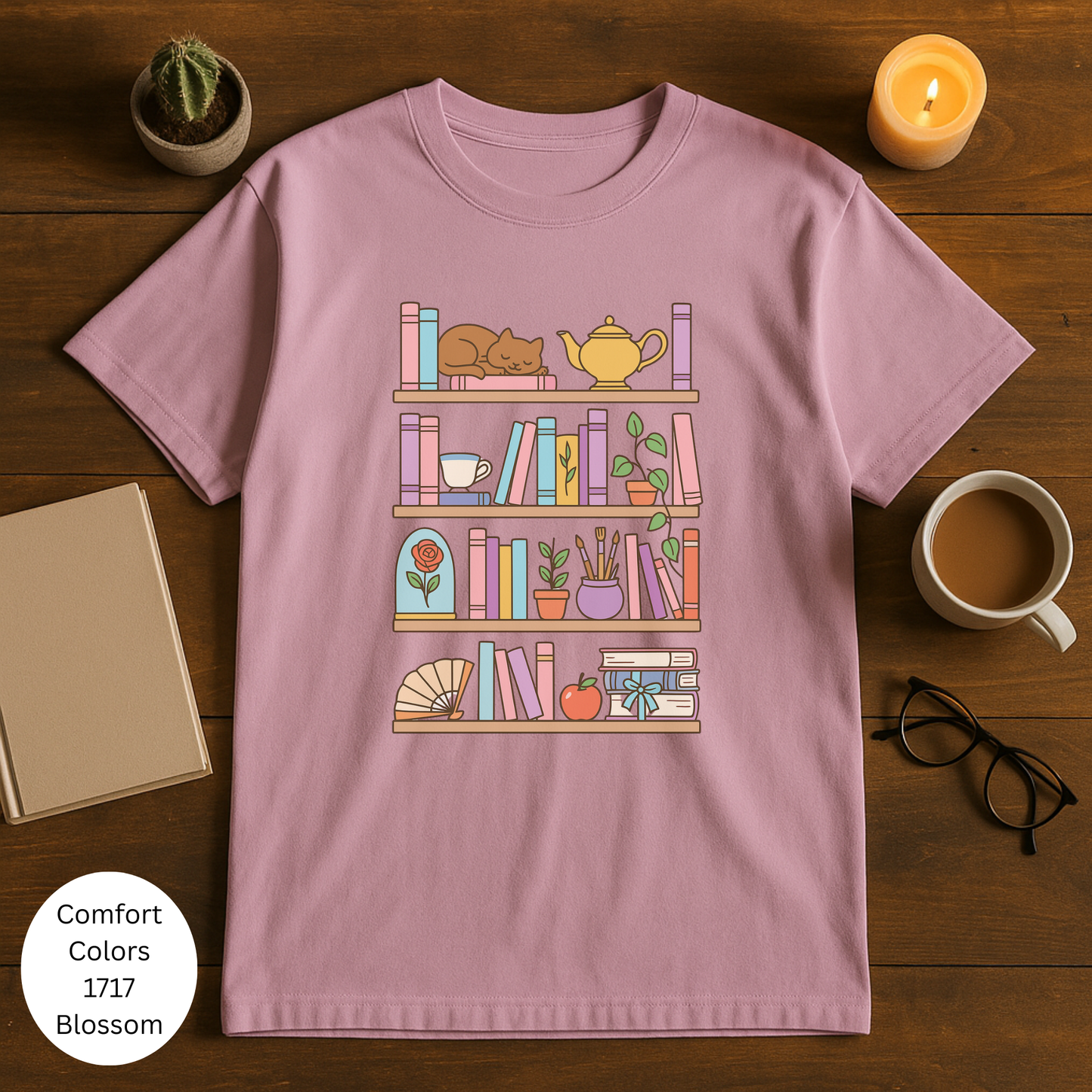 Cozy Book Lover's T-Shirt