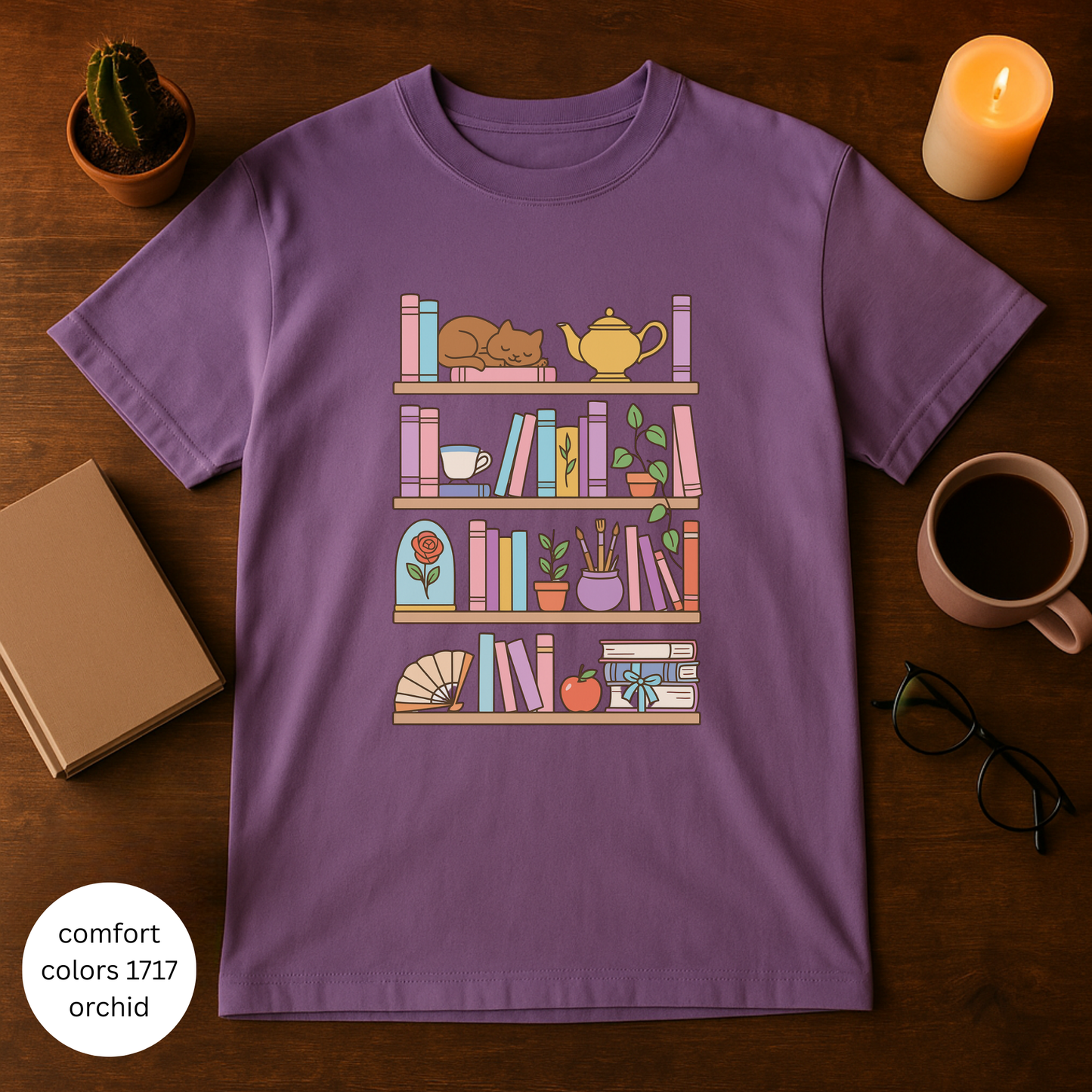 Cozy Book Lover's T-Shirt