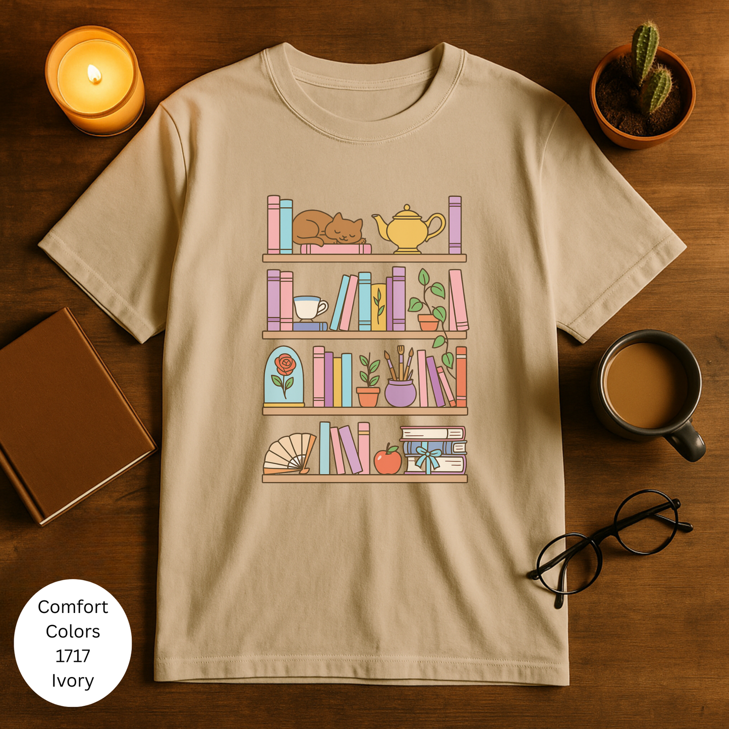 Cozy Book Lover's T-Shirt
