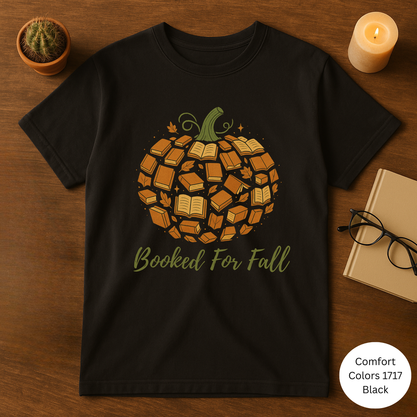 Fall Reading T-Shirt, Cozy Autumn Tee