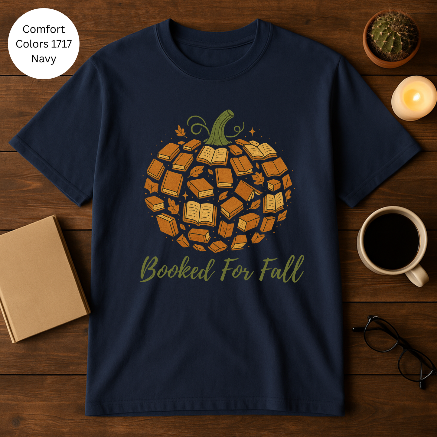 Fall Reading T-Shirt, Cozy Autumn Tee