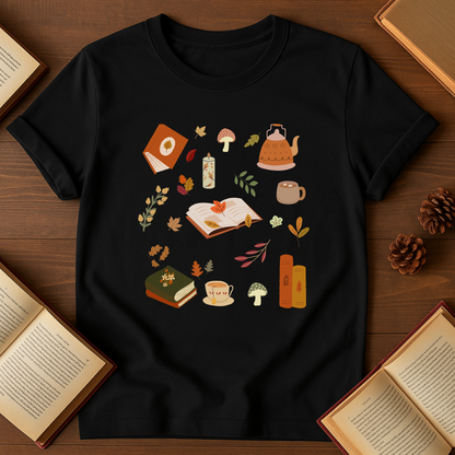 Cozy Fall Reader Aesthetic Softstyle T-Shirt