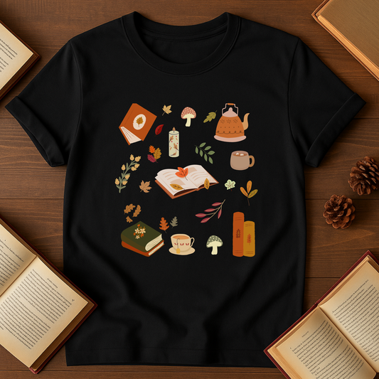 Cozy Fall Reader Aesthetic Softstyle T-Shirt