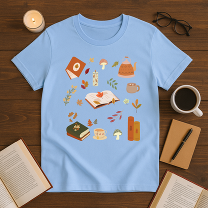 Cozy Fall Reader Aesthetic Softstyle T-Shirt