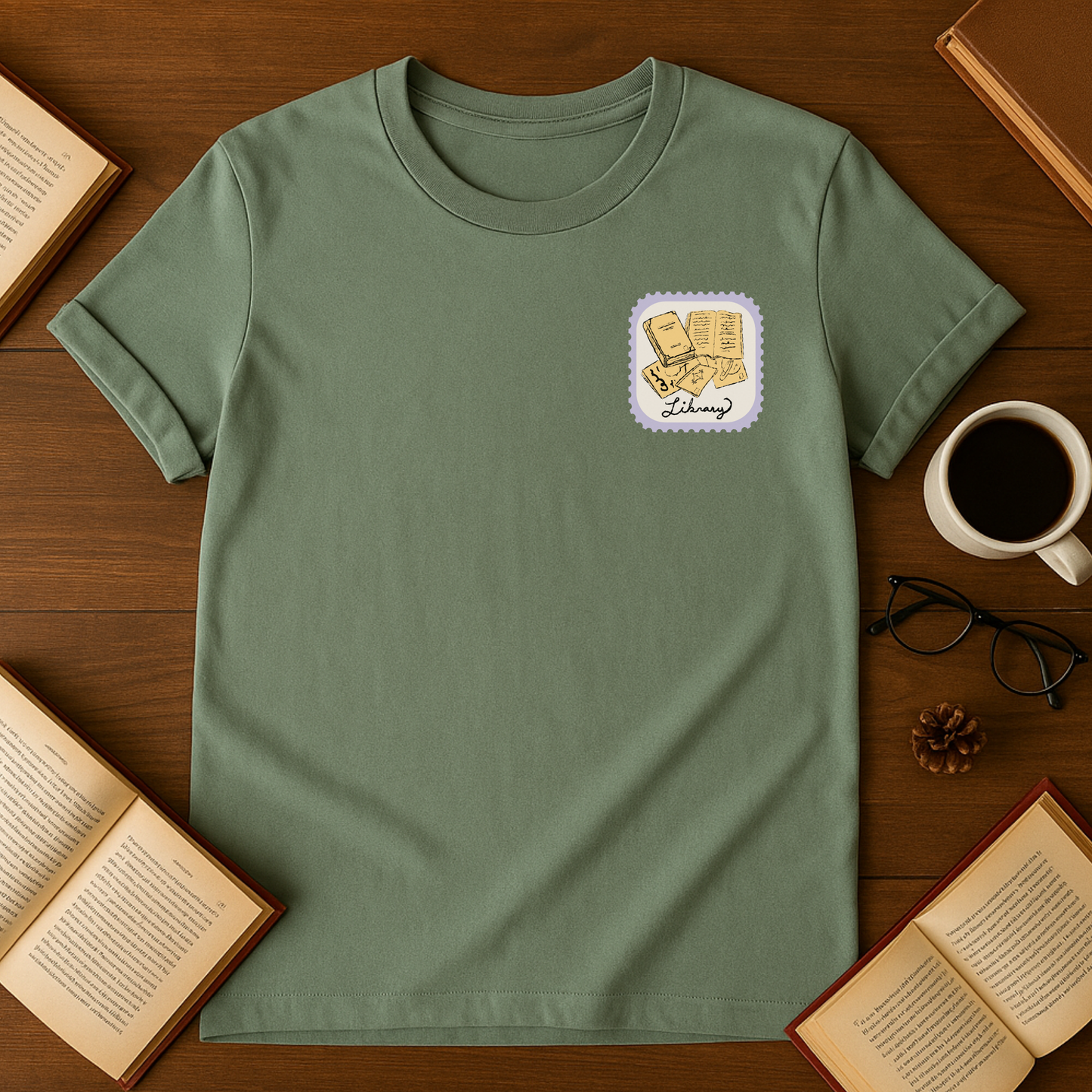Vintage Library Stamp Softstyle T-Shirt