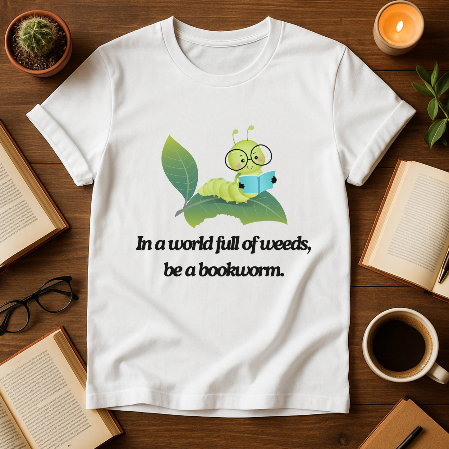 In A World Full Of Weeds, Be A Bookworm Softstyle T-Shirt